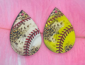 Baseball or Softball Leopard Dangle