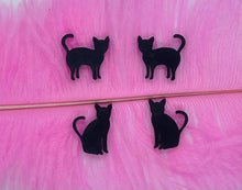 Load image into Gallery viewer, Black Cat  Stud or Dangle