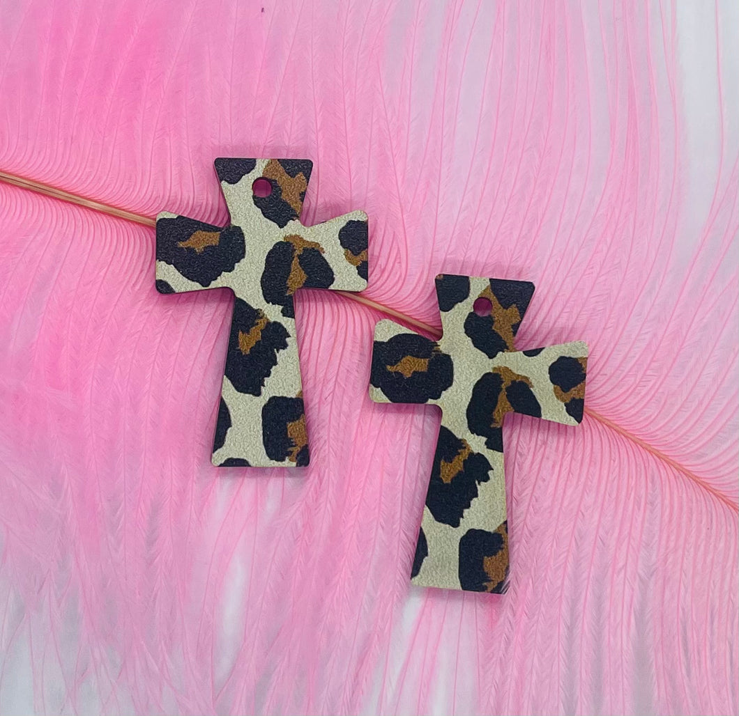 Leopard Acrylic Cross