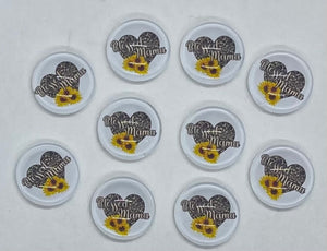 Blessed Mama Leopard Heart Sunflowers