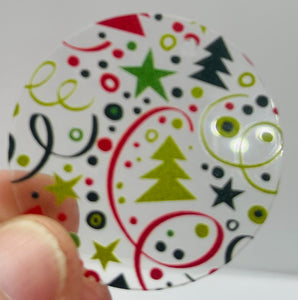 Christmas Confetti Circle Acrylic