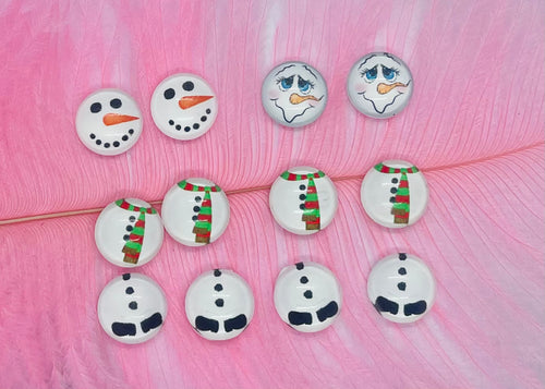 Snowman Face and Body Cabochons
