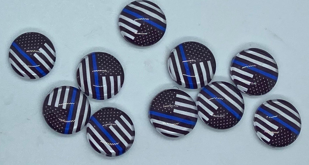 Thin Blue Line Flag 12 mm or 13x18 Drop Style