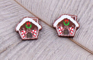 Gingerbread House Acrylic Stud