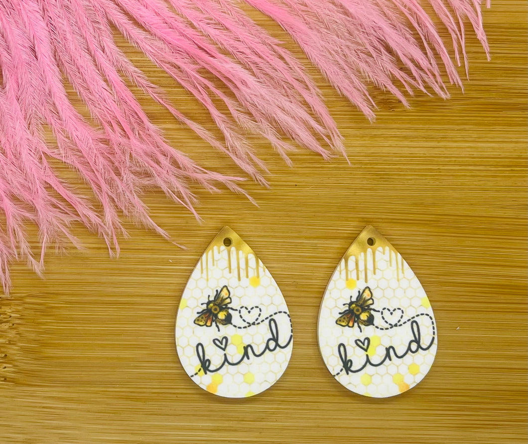 Bee Kind Teardrop Acrylic