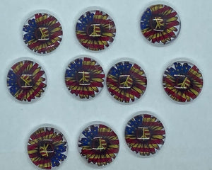 Flag Sunflower With Peace Sign Cabochon