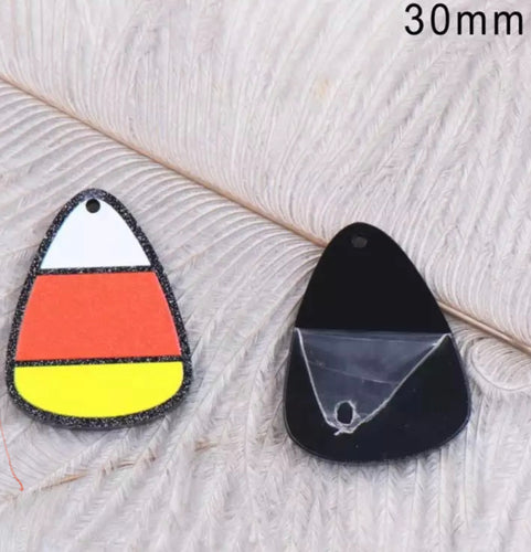 Candy Corn Acrylic Stud or Dangle