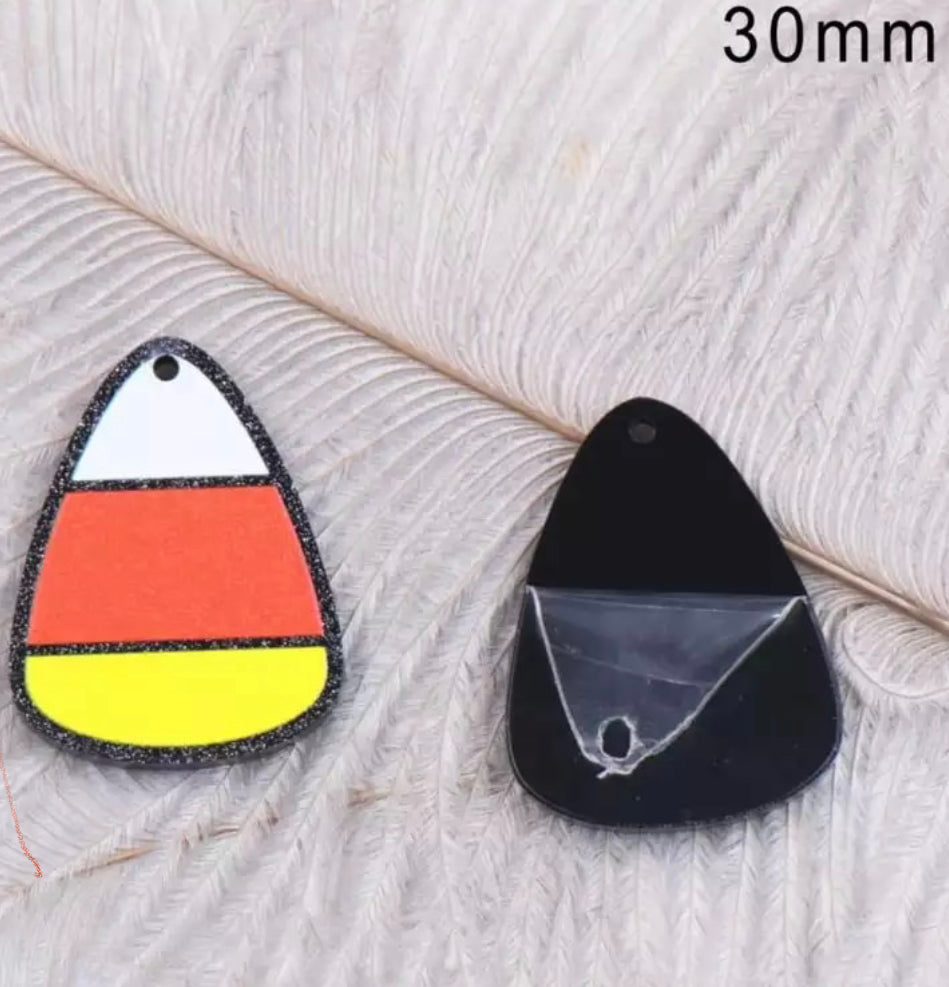 Candy Corn Acrylic Stud or Dangle