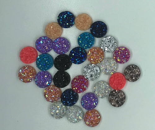 Random Color Druzy Lot 8,10 or 12 mm or drop 13x18