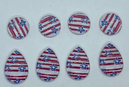 Stars and Stripes (12 mm Round or 13x18 Drop)