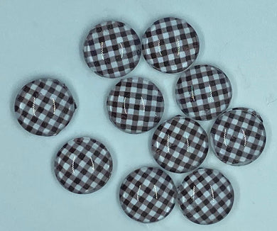 Black and White Buffalo 12 mm or 13x18 drop Plaid