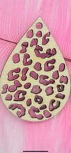 Load image into Gallery viewer, Leopard Cut Out Tear Drop Dangle