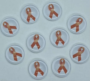 Orange Ribbon Cabochon